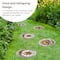 Glitzhome® 10" Cement Sun & Moon Textured Stepping Stones Set